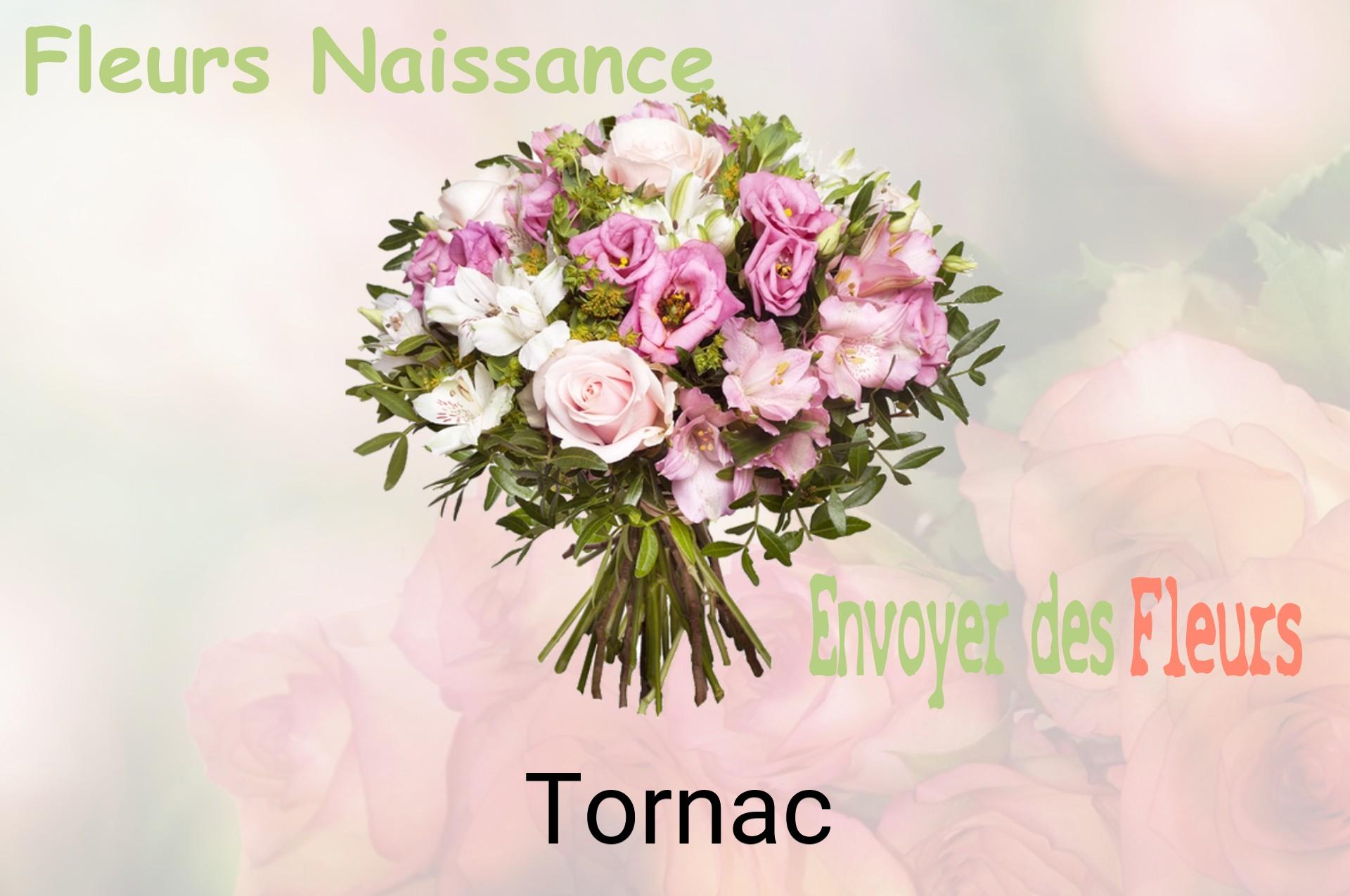 Bouquet de fleurs de naissance livré à Tornac